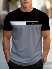 European and American Men's Summer Personalized Striped Letter