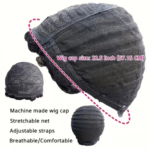 Curly Pixie Cut Wig For Women 100% Human Hair Full Machine-Made Natural Realistic Breathable Rose-Patterned Inner Net Soft Cap