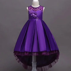 Children's Dress Princess  Embroidered Girl's Lace Flower Girl Trailing Ball Gown flower girl dresses vestidos para niñas