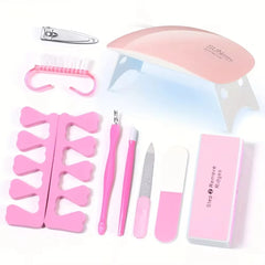 LINMANDA Professional USB Electric Nail Drill Polish File Kit with UV LED Nail Lamp Gel Manicure Dryer