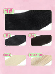 I Tip Hair Extensions Real Human Hair 50 Strands Jet Black Straight Pre-Bonded I Tip Hair Extensions Add Hair Length&Volume 50g