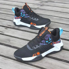 New Anti-Slip Men's High Top Men's Basketball Shoes Luxury Comfortable Running Shoes Fashionable Versatile Casual