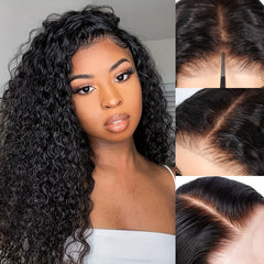 13X6 Deep Wave Frontal Wig 13x4 HD Transparent Lace Frontal Remy Glueless Deep Curly