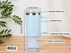  Custom Name Bingba Cup Car 40oz Large Capacity Portable Handle Cup 304 Stainless Steel Insulation Cup Coffee Insulation Cup