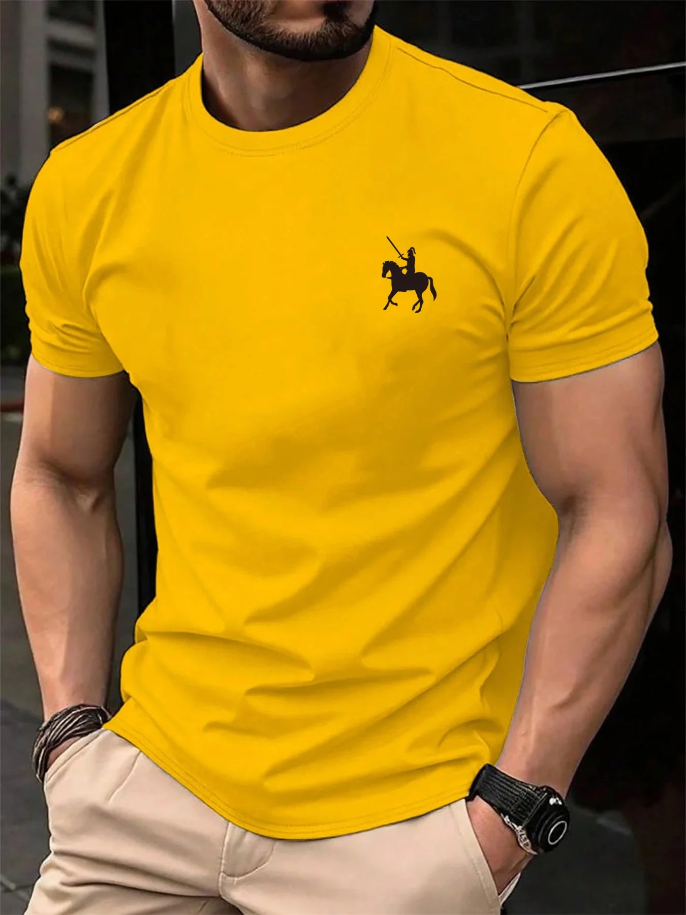 Men's summer 100 cotton fashionable casual loose sports