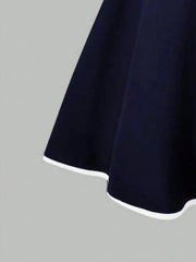 Girls' dress summer outfit; children's summer bow dress; girls' medium and large dress for parties, outdoors, trave