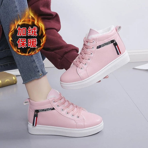 Winter sneakers Boots Women Ankle Boots sneakers Warm Plush Winter Shoes Sneakers  Lace Up Ladies Shoes Women Short Snow Boots