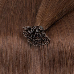 VEDES K Tip Hair Extensions Human Hair Keratin Pre Bonded Hot Fusion Nail Tip Balayage Natural Silky Straight Extensions 50G
