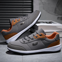 2025 Men Shoes Spring Autumn Waterproof Walking Sneakers Leisure Male Leather Sports Shoes Non-Slip