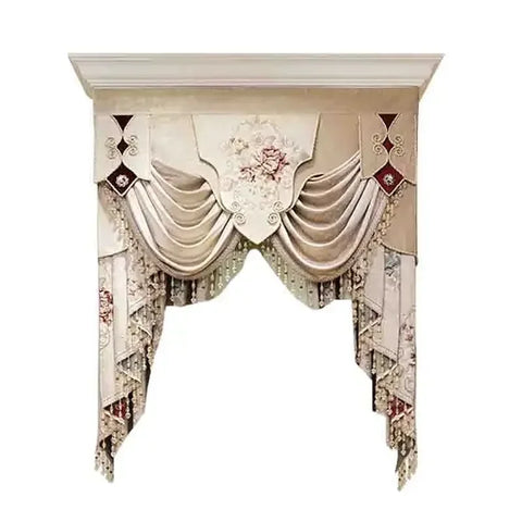 Custom New 3D Embossed Luxury Curtains for Living Dining Room Bedroom European Flower High-end Textured Noble Valance Tulle Cort