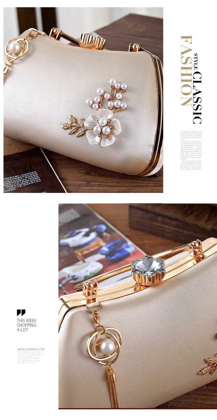 2025 New Women Handmade Flowers Clutch Handbags Wedding Evening Wallets Party  Purse For Ladies