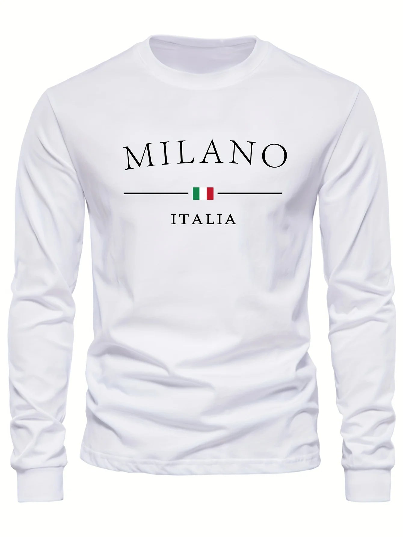 Men's 3D Printed Long Sleeve T-Shirt Casual Fashion Crew Neck T-Shirt Sports Top Daily Comfort Light Breathable Quick Dry