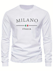 Men's 3D Printed Long Sleeve T-Shirt Casual Fashion Crew Neck T-Shirt Sports Top Daily Comfort Light Breathable Quick Dry