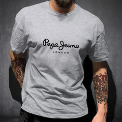 Newest Pepe Jeans London T Shirt Summer Men Short Sleeve Popular Fashion 100%Cotton Tops