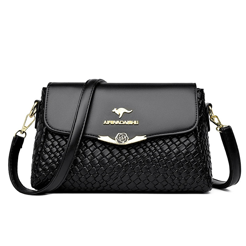 Luxury Handbag Women Bags Designer Pu Leather Knitting