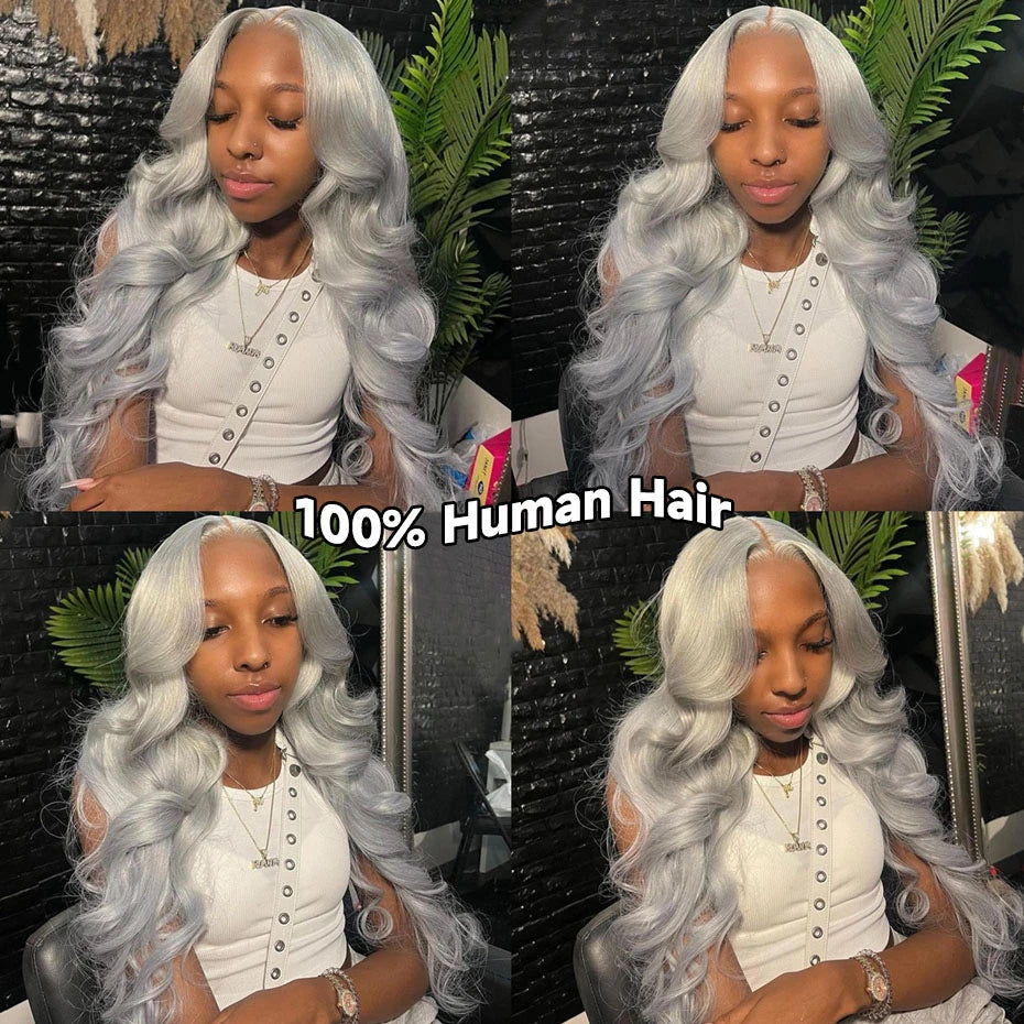 13x6 Teal Ocean Blue Lace Front Wig Human Hair Body Wave 613 Blonde Lace Frontal Wig Preplucked Mint Green Color Human Hair Wigs