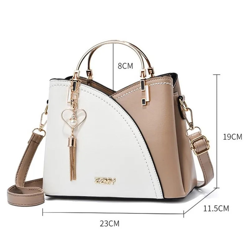 Women Single Shoulder Bag Colored Combination Handbag Fashion
