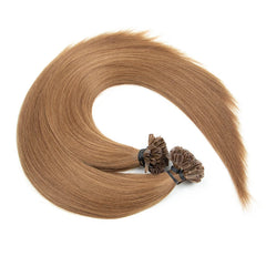K -Tip Hair Extensions Human Hair V tip keratin fusion hair extensions Natural Straight Machine Remy Hair extensions