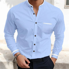 Men's Long Sleeve Shirts Plain Shirts Fashionable High Quality