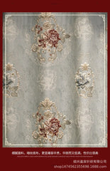 Custom New 3D Embossed Luxury Curtains for Living Dining Room Bedroom European Flower High-end Textured Noble Valance Tulle Cort