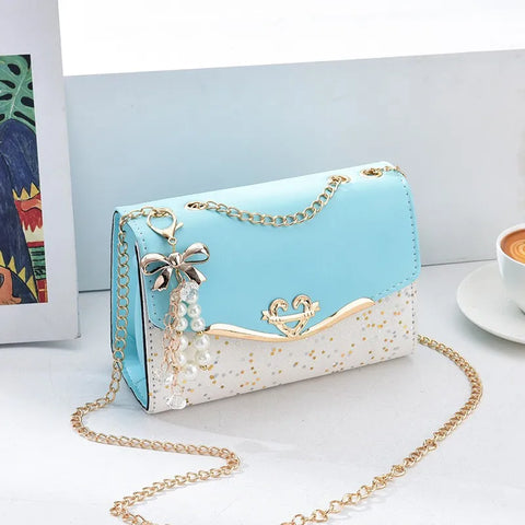 Women's Bag Korean Ins Fashion High-end Single Shoulder Bag Sequin Trend Bow