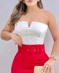 Dresses for Women 2023 Summer fashion color block