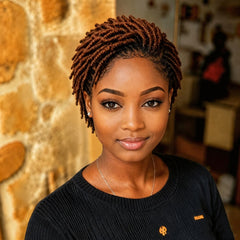 Twist Dreadlock 13×4 Lace Front Wigs Human Hair Afro Short Curly Wigs for Women 200% Density Bazilian Hair