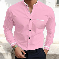 Men's Long Sleeve Shirts Plain Shirts Fashionable High Quality