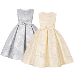 Flower Girls Princess Dress Summer Embroidery Fashion Kids Dress Piano Performance Evening Gowns 2-10 Years Children's Clothing