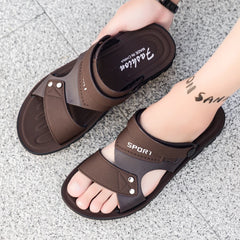 Summer Men's Sandals Fashion Beach Shoes For Men Classic Leather Slipper Male Outdoor Casual Leather Sandals Men