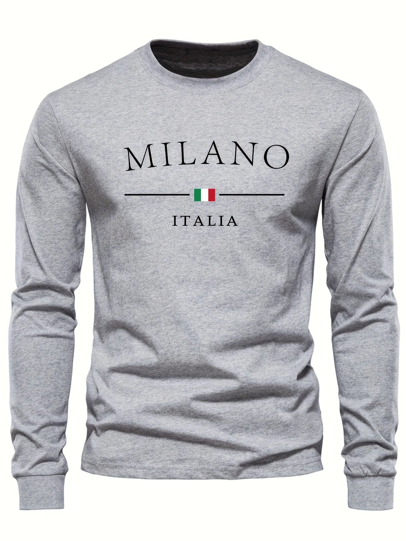 Men's 3D Printed Long Sleeve T-Shirt Casual Fashion Crew Neck T-Shirt Sports Top Daily Comfort Light Breathable Quick Dry