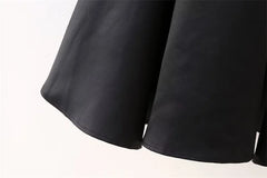 Black Backless Mini Skirt For Women Off The Shoulder Hollowed Out Fashion Sleeveless Party Dress Sexy A-line Tie Bow Club 2024