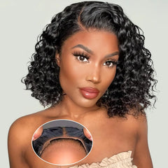 Jerry Curly Lace Front Short Bob Glueless Wigs Human Hair 4x4 Closure Wigs Pre Cut Lace Ready to Wear 13x4 Front Wigs For Women