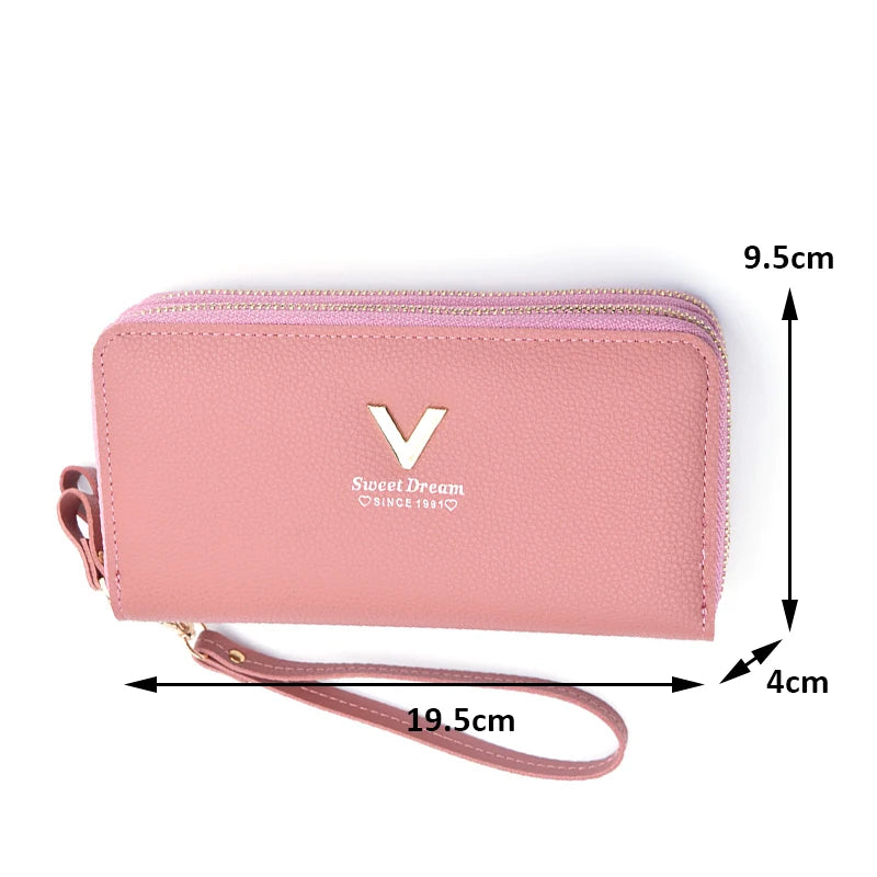 Pu Leather Women Wallets Women Purses Fashion Long Zipper Women's Wallet