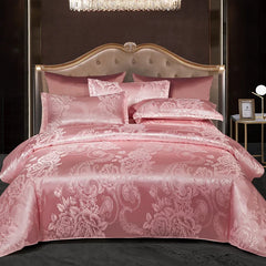 3pcs Duvet Cover and Pillow case Set No Filling,European Light Luxury Type Skin-Friendly Soft Fabric