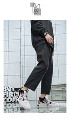 Men's High Top Sneakers Fashion Leather Casual Ankle Boots  for Men Lace Up