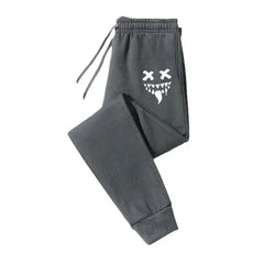 Men Casual Pants for Daily Wear with Jogging Pants Autumn Winter Men's Sweatpants Monste Smile Printed Lace-up Sweatpants