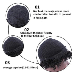Pixie Cut Jerry Curly Human Hair Wigs Pre-Cut Style Machine Made Wigs 4 Inch Natural Color Short Curly Human Hair Wig For Women