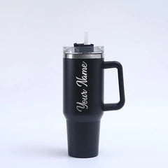  Custom Name Bingba Cup Car 40oz Large Capacity Portable Handle Cup 304 Stainless Steel Insulation Cup Coffee Insulation Cup