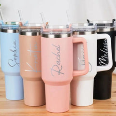  Custom Name Bingba Cup Car 40oz Large Capacity Portable Handle Cup 304 Stainless Steel Insulation Cup Coffee Insulation Cup