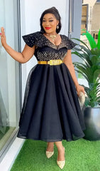 Plus Size African Wedding Party Dresses for Women 2024 New Dashiki Ankara Evening Gown Turkey Outfit Robe Africa