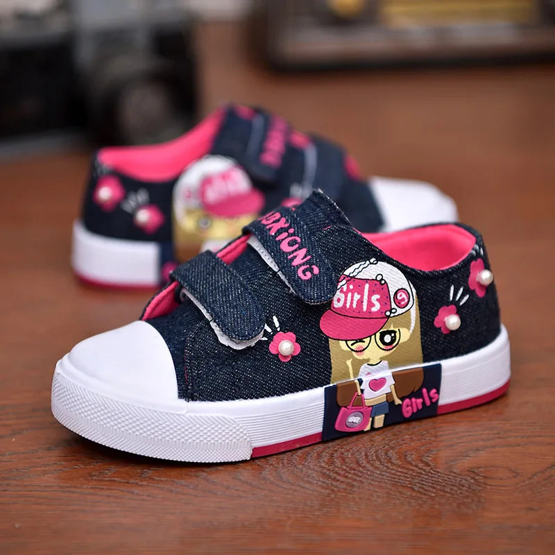 Children's Canvas Shoes Soft Bottom Fashion Kids Casual Sports Runnin Shoe Non-slip