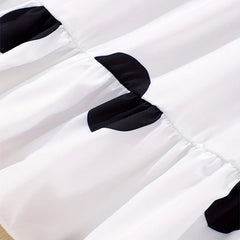 Summer Girls Cool And Breathable Cute Lantern Sleeves Off Shoulder Polka Dot Print Dress Princess Daily Casual Party Dress