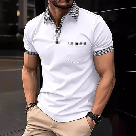 Men's short-sleeved polo shirts in color sportswear
