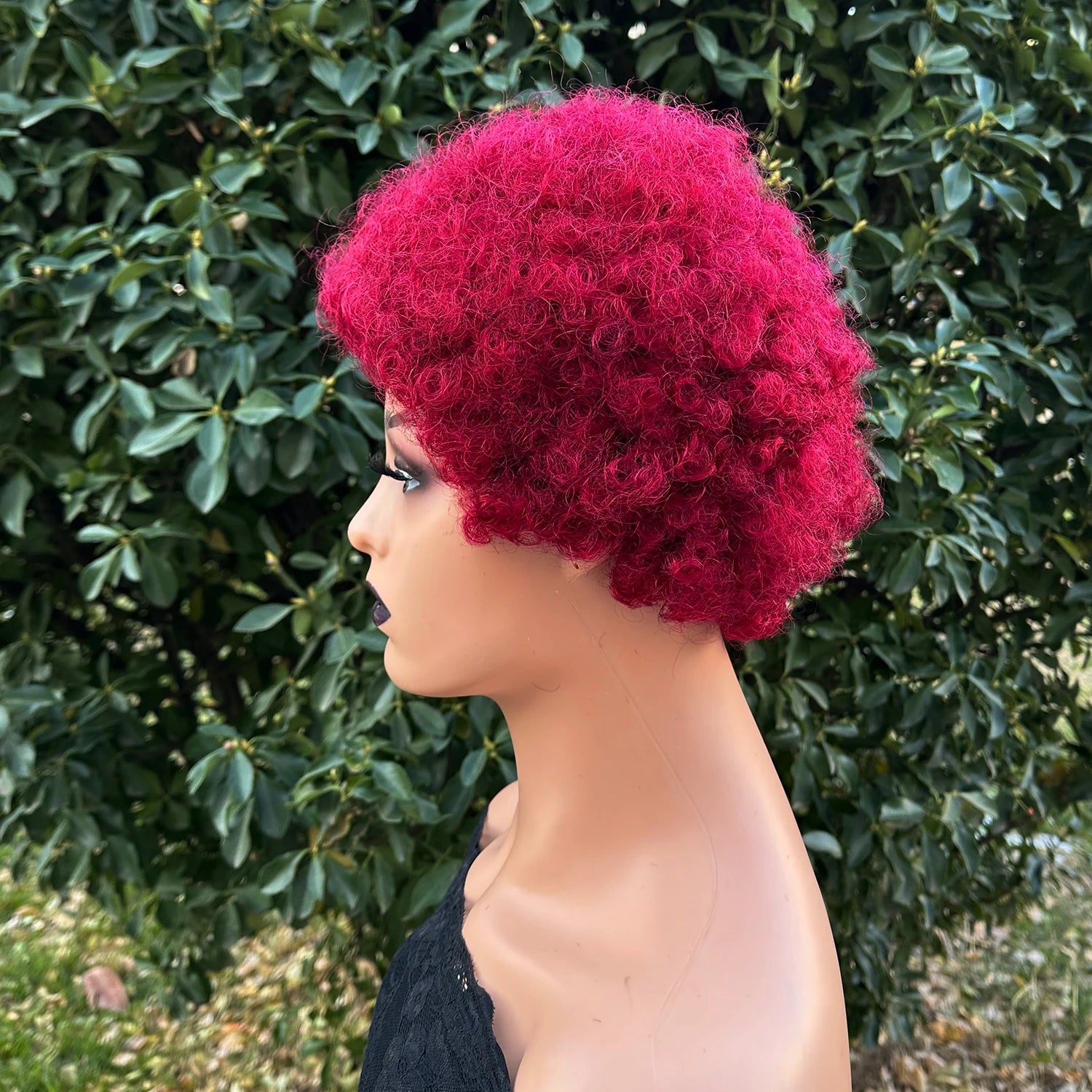 Cheap Short Afro Kinky Curly Wigs For Women Human Hair Brazilian Hair Human Hair Afro Wigs Full Machine Made Wig