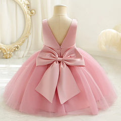 Toddler Girl Dress 0-4 Years Flower Bow Kids Skirt Christmas Halloween Princess Dress Children's Dresses Birthday Party