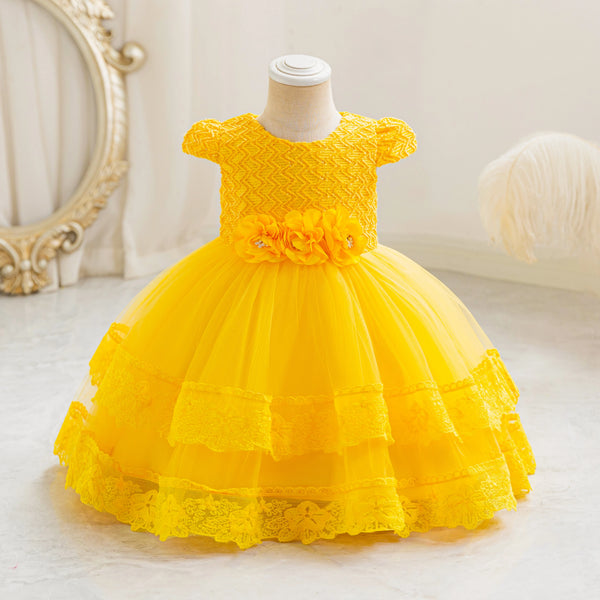 New High Quality Girl Birthday Dress Party Dress Princess Dress One Year Old Flower Girl Dress Lace Princess Dress Party Dress
