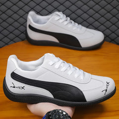 Fashionable Retro Student Men's Running Shoes Comfortable Lightweight Sporty Casual Loafers Synthetic Leather Low Top Sneakers