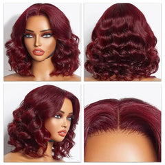 100% Human Hair Honey Blonde 13x4 Loose Body Wave Lace Front Wigs P4/27 Highlight Ombre HD Lace Front Wigs 99J Burgundy Color