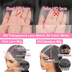 Chocolate Brown Lace Front Wig Transparent HD 13x4 Lace Frontal Wig 100% Colored 4x4 Lace Body Wave Human Hair Glueless Wigs